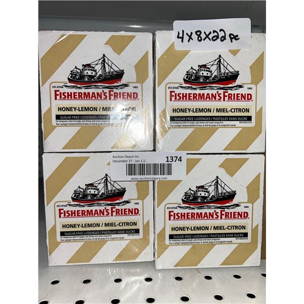 Fisherman's Friend Honey-lemon Sugar free lozenges 4x(8 x 22)