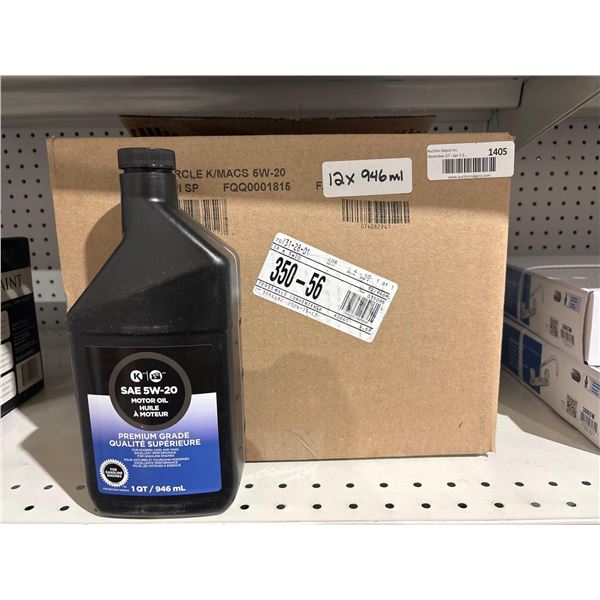 SAE SW-20 Motor Oil Premium Grade (12 x 946ml)