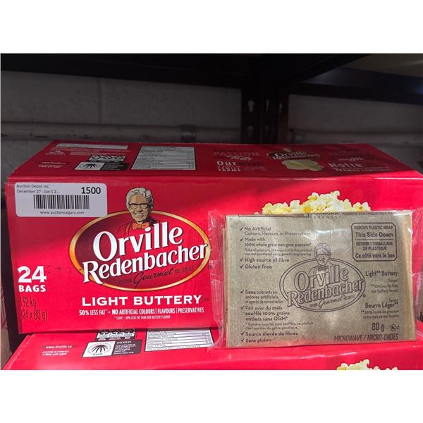 Orville Redenbacher Light Buttery Microwave Popcorn (24 x 80g)
