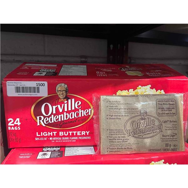 Orville Redenbacher Light Buttery Microwave Popcorn (24 x 80g)