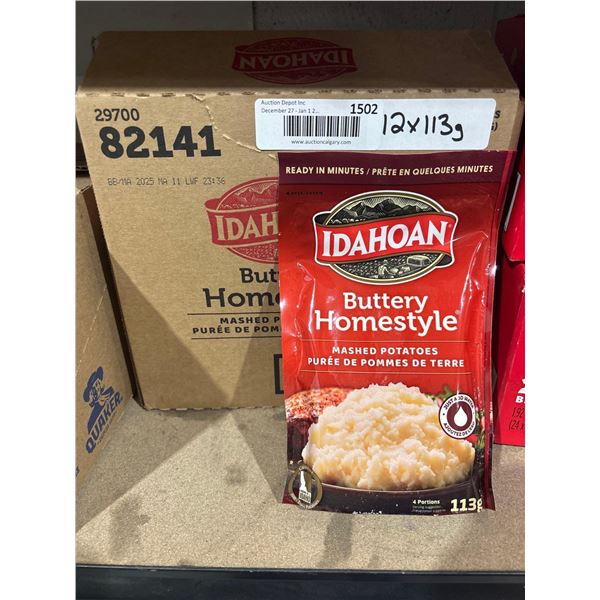 Idahoan Buttery Homestyle Mashed Potatoes (12 x 113g)