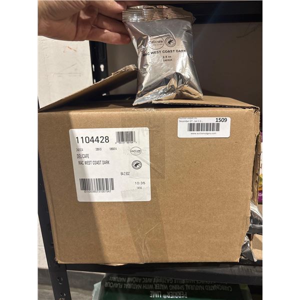 Delicafe RAC West Coast Dark Coffee Grounds (64 x 2.5oz)