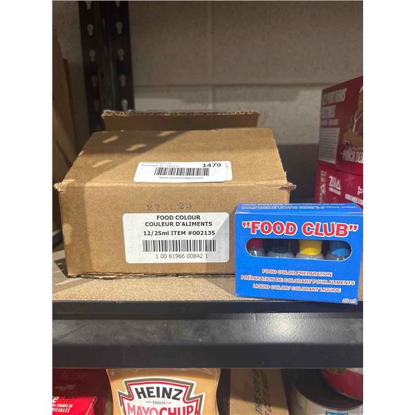 Food Club Food Colouring (12 pks x 25ml)