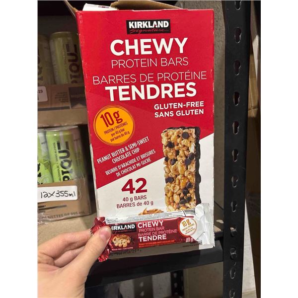 Kirkland Chewy Protein Bars-Peanut Butter & Semi-Sweet Chocolate Chip (42 x 40g)