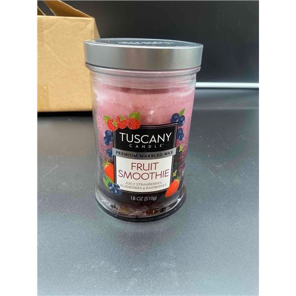 Tuscany Candle Premium Marbled Wax Fruit Smoothie Juicy Strawberries, Blueberries & Raspberies - 18O
