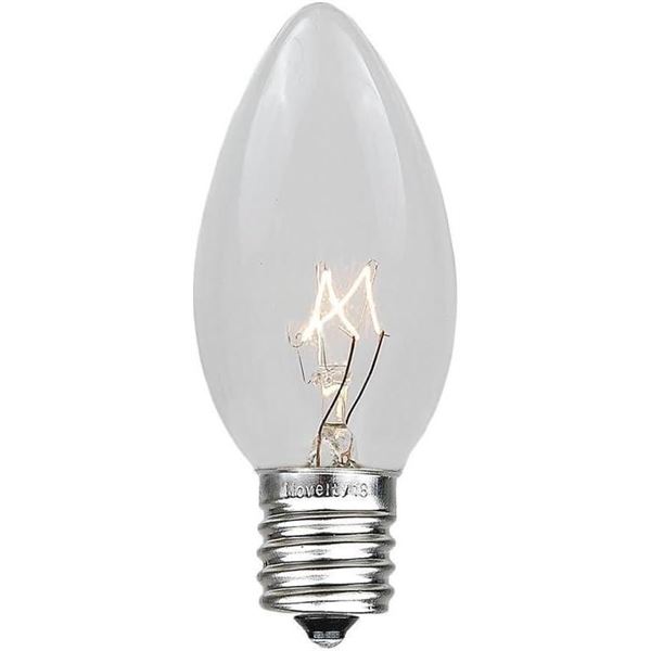 A Specialty Lighting Superstore - NoveltyLights.Com 25PCS C9 Long Life Bulbs 130 VOLT, 7 WATT, Fits 