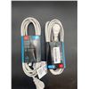 Image 2 : Globe Extention Cord Indoor Use 3 Outlets, Right Angle Plug 9.8ft - Lot of 2