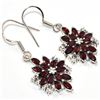 Image 3 : Silver Garnet Cz(4.5ct) Rhodium Plated Earrings (~Size 0) (~length 0 inches) (~weight 5.9g)