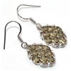 Image 3 : Silver Syn. Zultanite Cz(4.1ct) Rhodium Plated Earrings (~Size 0) (~length 0 inches) (~weight 5.05g)