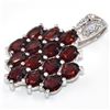 Image 2 : Silver Garnet Cz(3.15ct) Rhodium Plated Pendant (~Size 0) (~length 0 inches) (~weight 3.35g)