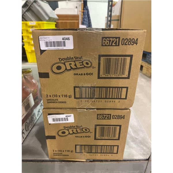 Double Stuf Oreos Chocolate Sandwich Cookies 2 x (10 x 116g)