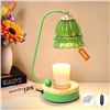 Image 1 : Flower Candle Warmer Lamp with Timer, Flower Candle Lamp Dimmable Eletric Melting Wax Glass Lamps fo