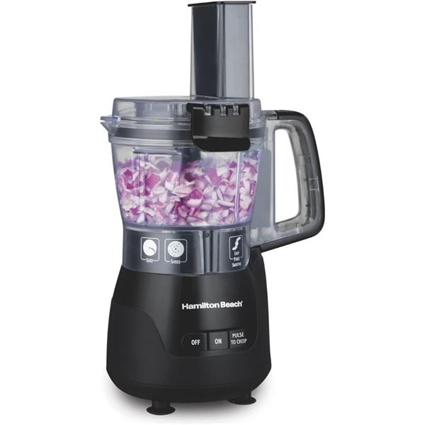 Hamilton Beach Stack and Snap 4 Cup Compact Food Processor, Black