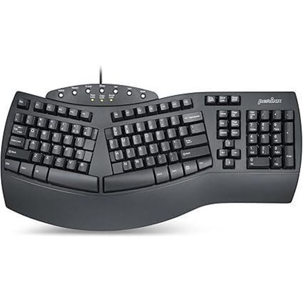 Perixx PERIBOARD-512 Ergonomic Split Keyboard - Natural Ergonomic Design - Black