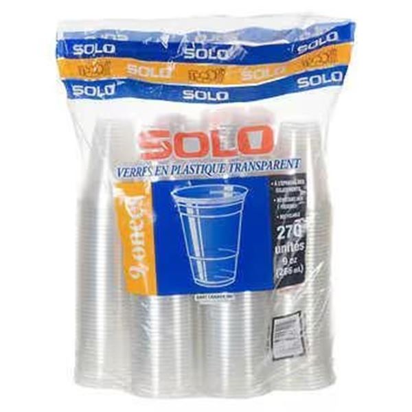 Solo Clear 9 Once Cups 270 Cups Approximately