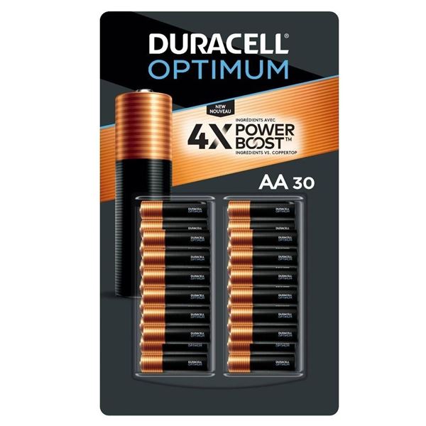 Duracell Optimum AA Batteries 30 Pack