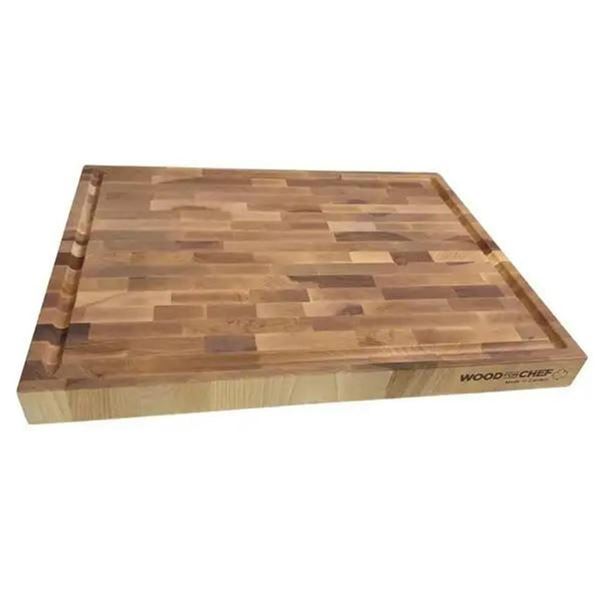 WoodForChef Birch End Grain Butcher Block, Large Reversible Cutting Board