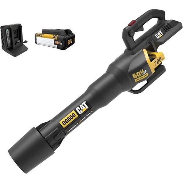 Cat® DG650 60V 700 CFM 135 MPH Brushless Leaf Blower- 2.5Ah Battery & Charger Included