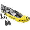 Image 1 : INTEX 68307EP Explorer K2 Inflatable Kayak Set: Includes Deluxe 86in Aluminum Oars and High-Output P