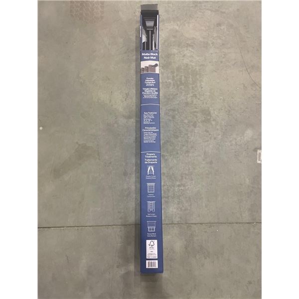 Evergreen Matte Black Premier Adjustable Curtain Rod