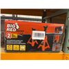 Image 2 : BIG RED T42002A Torin Steel Jack Stands: Double Locking, 2 Ton (4,000 lb) Capacity, Red, 1 Pair