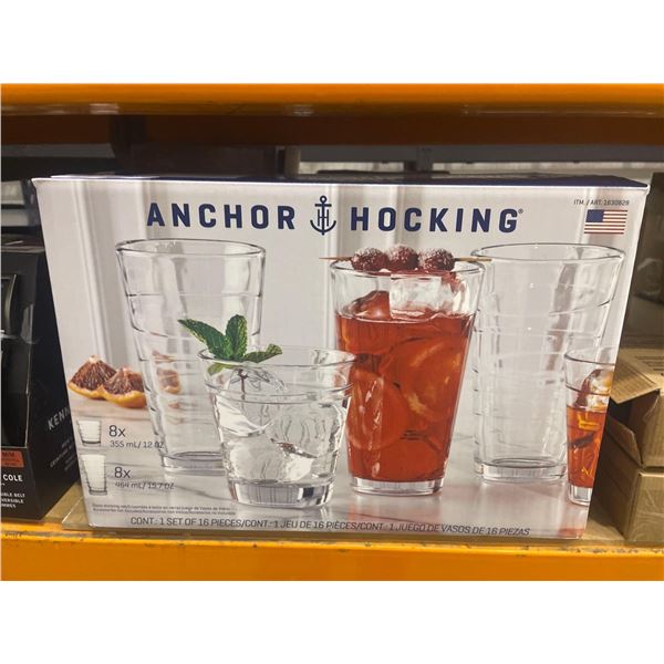 Anchor Hocking 1 Set of 16 Piece Drinking Glasses