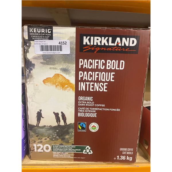 Kirkland Pacific Bold Organic Extra Bold Dark Roast Coffee Pods 2.9lbs