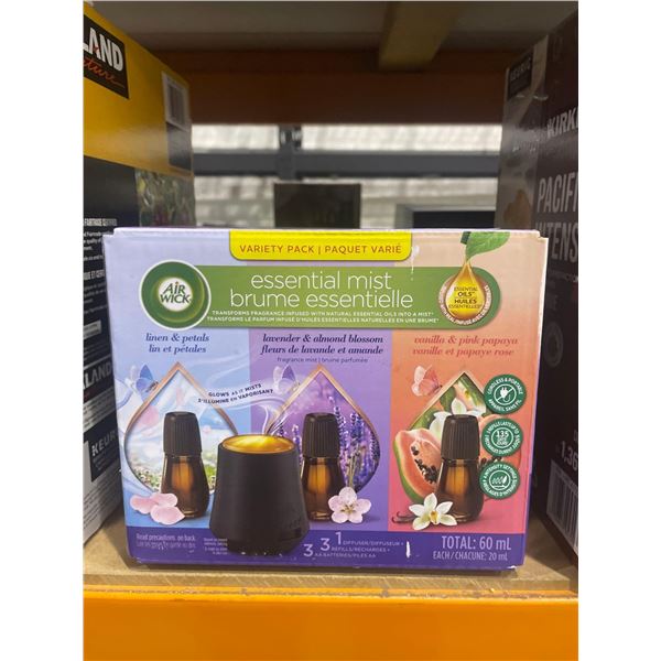 Air Wick Variety Pack Essentials Mist 1 Diffuser 3 Refills