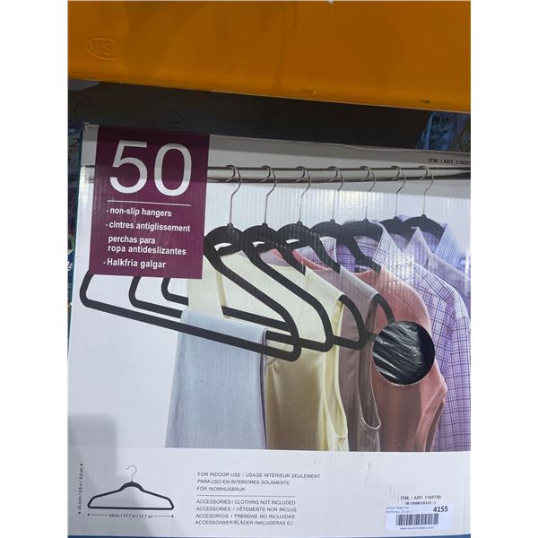 50 Pack Non-Slip Hangers