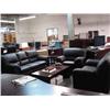 Image 1 : Black Leather 3-pcs Sofa, Loveseat And Chair Set