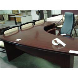 Mahogany L-Shaped Corner Executive Desk