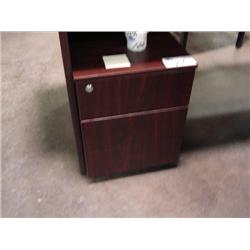 Mahogany 2-drawer Mobile Pedestal