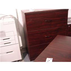 Mahogany 3 Drawer Filing Cabinet