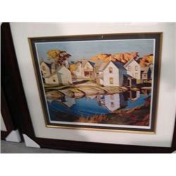 Framed Print  white Village  By A.j. Casson