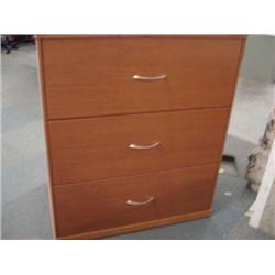 Oak 3 Drawer Filing Cabinet