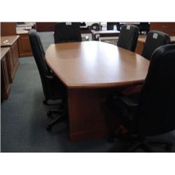 Oak Traditional 8-ft Boardroom Table