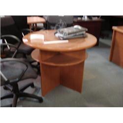 Oak Round Conference Table