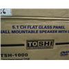 Image 1 : Toshi Flat Glass Panel Wallmount Speakers W/DVD