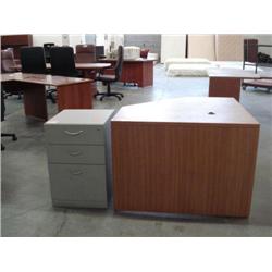 Corner Table W/filing Cabinet