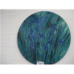 Round Iris Painting