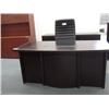 Image 1 : Walnut Bowfront Executive Desk W/inlay