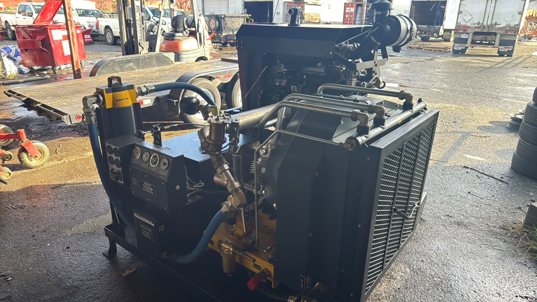 Existing Compressor KAESER COMPRESSOR WITH YANMAR CO LTD TNV DIESEL MOTOR BUILT TO BOOST AN ...