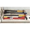 Image 1 : ASSORTED TOOLS INCLUDING; PIPE WRENCH, HAMMERS & AXE