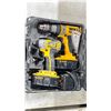 Image 2 : DEWALT CORDLESS 2 DRILL COMBO WITH BATTERIES, CHARGER & CASE