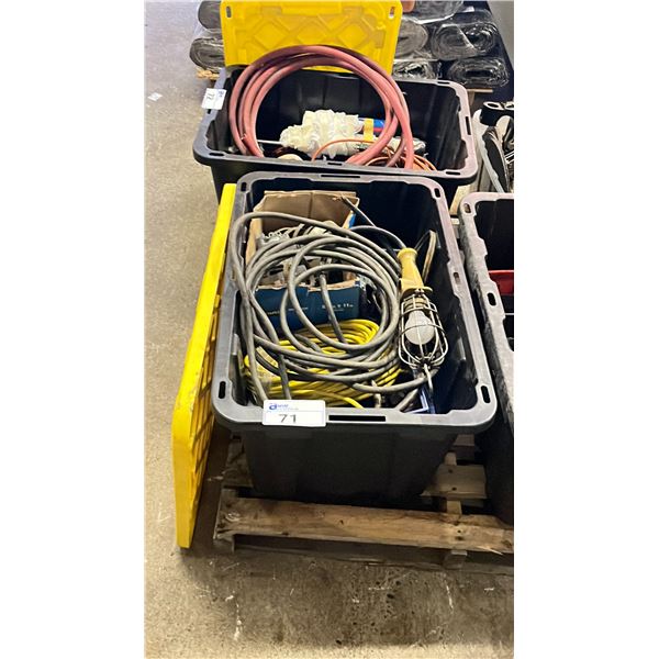 BIN OF ASSORTED TOOLS & PARTS