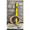 Image 1 : ASSORTED ITEMS INCLUDING; LEVEL, EXTENSION CORD, DUCT TAPE & MORE