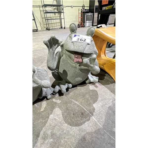 CEMENT FROG GARDEN ART
