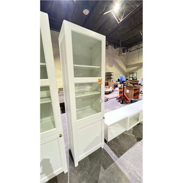 IKEA WHITE GLASS DOOR CABINET