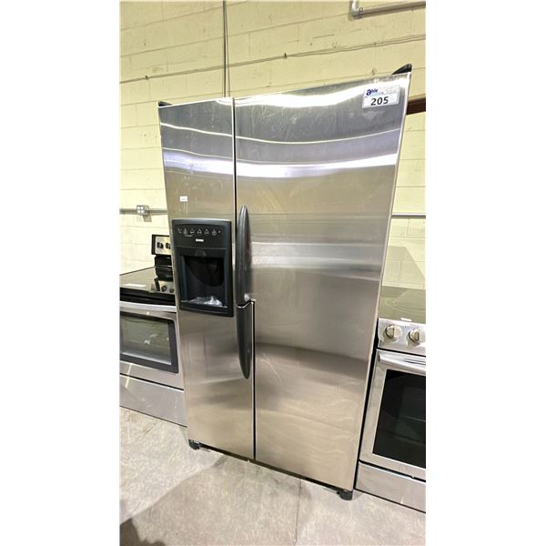 KENMORE STAINLESS STEEL SWINGOUT FRENCH DOOR FRIDGE & FREEZER WITH