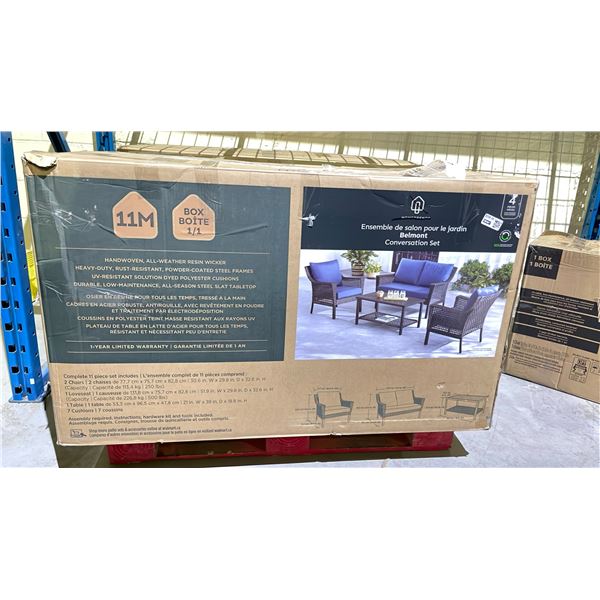 HOMETRENDS BELMONT CONVERSATION SET (MAY BE MISSING PARTS AND PIECES)
